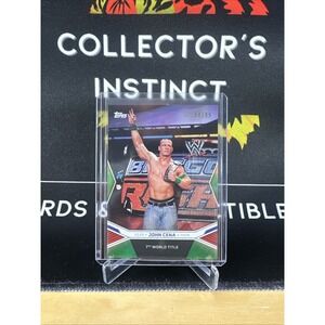 2025 Topps John Cena Commemorative Collection 7th World Title Green #50/99